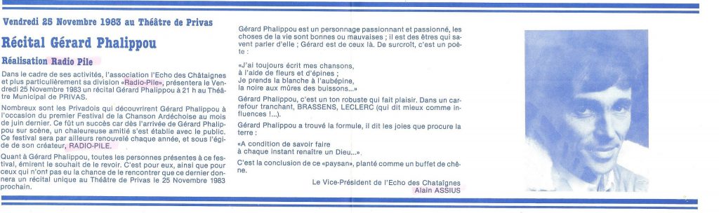 Récital Gérard PHALIPPOU