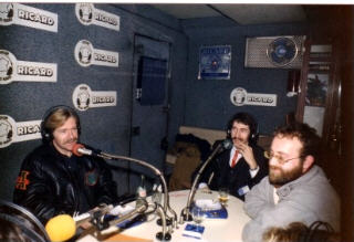 Interview de Pierre BILLON dans le car-podium de RICARD, lors du Rallye du Monte Carlo.