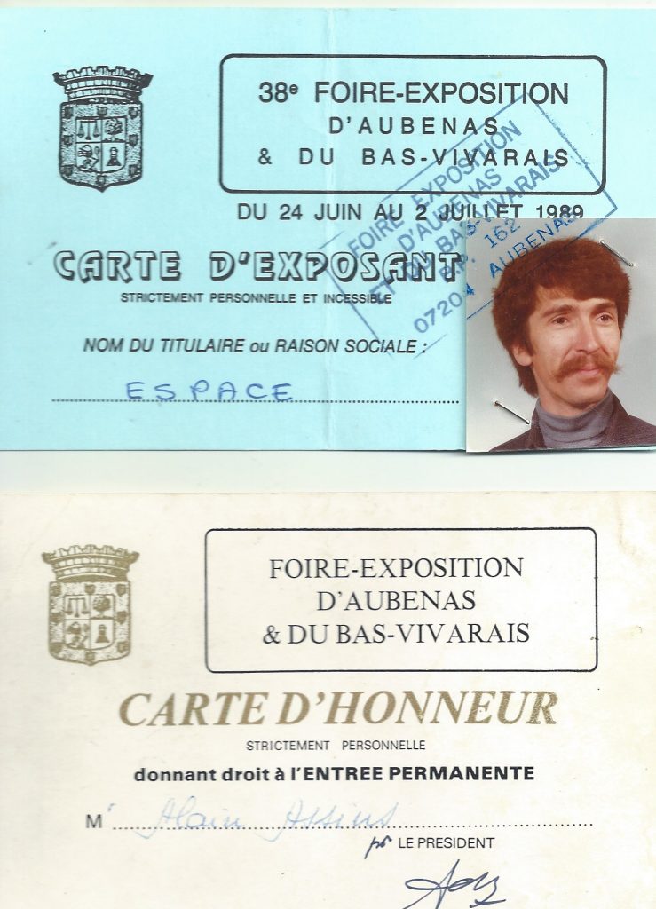 Carte d'Honneur de la Foire d'AUBENAS.