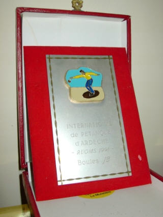 Trophée Internationaux de Pétanque de RUOMS à Alain ASSIUS.