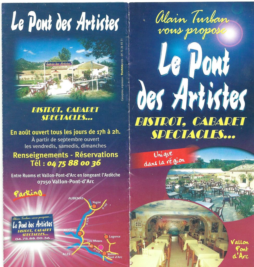 Pont des Artistes à Vallon Pont d’Arc, par Alain TURBAN.